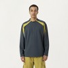 Anna-Kaci Active Men's Long Sleeve Quarter Zip Pullover with Contrast Shoulder Panels and Stand Collar - 2 of 4