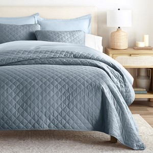 FIONECA Reversible All Season Quilt Set Double Brushed Microfiber Neutral Tone - 1 of 4