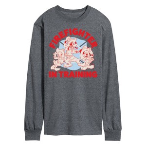 Men's - Disney - Firefighter Mickey & Friends Long Sleeve Graphic T-Shirt - 1 of 4