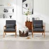 CAVINAS Accent Chair with Solid Wood Frame and Pillow,Modern Arm Chair for Bedroom,Reading Room - 2 of 4