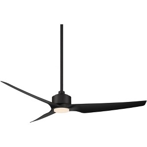 60" WAC Stella Matte Black Modern Wet Rated LED Smart Ceiling Fan - 1 of 2