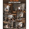 Acekool Smith Machine Home Gym/Foldable Workout Bench, Compact Power Rack with Pull Up, LAT Pulldown, Landmine & Safety Arms - 2 of 4