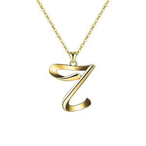 Elegant personalized touch: Stylish 14K Gold plated initial necklace. Adds sophistication and meaning to your look. - 1 of 2