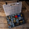 Fleming Supply Portable Storage Case with Secure Locks and 55 Small Compartments - Black, Clear - 2 of 4