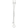 Chisel Stainless Steel Polished with Circle Dangles 23" with a 2" Extension Necklace - 3 of 4