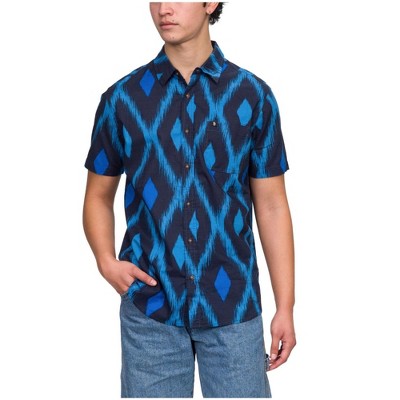 Junk Food Mens Martel Ikat Print Button Up Shirt