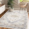 Vintage Runner Rug – Gray Low Pile Washable Carpet, Stain-Resistant, Fade-Resistant, Non-Slip for Entryway, Dining, or Bedroom - 3 of 4