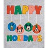 Men's - Disney - Mickey And Friends Happy Holidays Ornaments Graphic Fleece Sweatshirt - 2 of 4