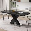 NicBex Modern Geometric Stretchable Dining Table with Sturdy X-Shape Base,Modern Rectangular Kitchen Table,Dining Room Furniture - 2 of 4
