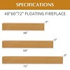 SEVOBAL Decorative Wall Shelf 60'' Floating Fireplace Mantel Solid Fir Wood Shelf for Living Room and Home Decor, Brown, 60"*9"*6" - 4 of 4