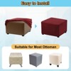 Unique Bargains Elastic Living Room Bedroom Square Foot Stool Cover - 4 of 4