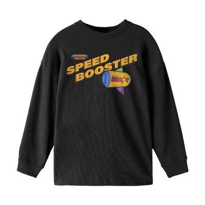 Strong Man Simulator Speed Booster Crew Neck Long Sleeve Youth Black Sweatshirt