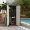 ORRD Waterproof Outdoor Storage Cabinet with Shelves, Tall Weatherproof Garden Cabinet for Patio & Outside, Light Gray - 3 of 4