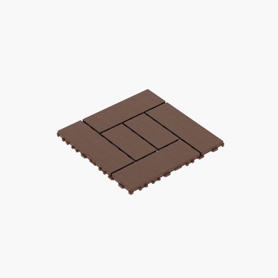 Dolonm 12"x12" Patio Deck Tiles, DIY Module Interlocking Decking Tiles Floor Tile,Easy and Quick Installation Court Tiles