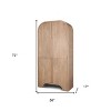 HomeRoots 72" Natural Solid Wood Textured Door Arched Cabinet With Four Doors - 3 of 4