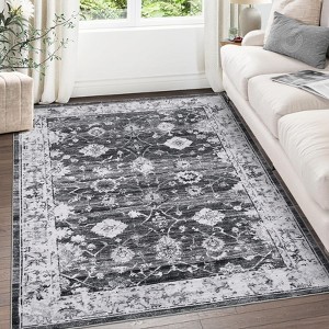 Area Rugs for Living Room, Rug for Bedroom, Contemporary Machine Washable Rug, Large Stain Resistant Carpet for Home Office, Pet & Kids Friendly - 1 of 4
