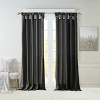 Boersma Pitch Black Thermal Insulated Blackout Curtains – 50x95" Lined Window Panel, Light-Blocking & Energy-Saving Drapes for Bedroom or Living Room - 3 of 4
