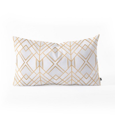 Elisabeth Fredriksson Geo Lumbar Throw Pillow Light Gold - Deny Designs ...