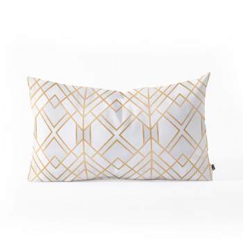 Elisabeth Fredriksson Geo Lumbar Throw Pillow Light Gold - Deny Designs