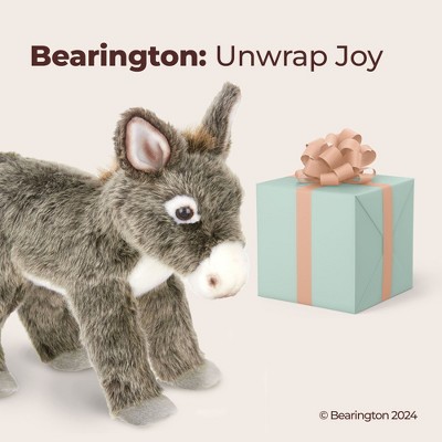 Pedro Gray and White Plush Donkey Stuffed Animal, 12 Inches