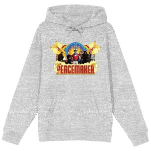 Peacemaker TV Series A.R.G.U.S. Team Men's Athletic Heather Grey Hoodie - 1 of 3