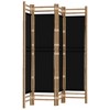 vidaXL Folding 4-Panel Room Divider 63" Bamboo and Canvas - 2 of 4