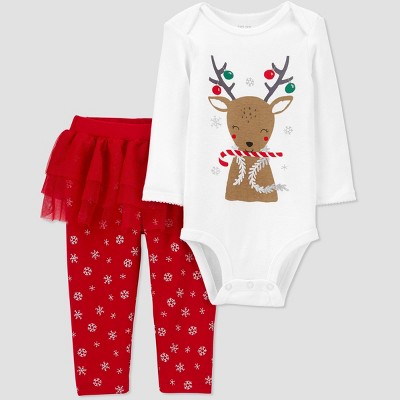 Baby Girls' 2pc Christmas Reindeer Tutu 