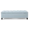 TiramisuBest Ottoman Bench - Light Grey Fabric Entryway Bench, 47.25"L x 17.5"W x 16.5"H - 4 of 4