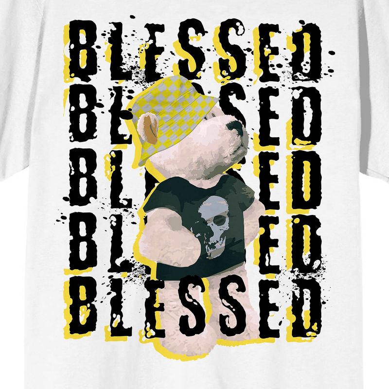 Teddy Drip Repeatedly Blessed Men's White Short Sleeve Crew Neck Tee, 2 of 4