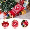 Joyfy Red Large Christmas Burlap Gift Bag, 26" Santa Sack Christmas Canvas Gift Bag with Drawstring, Party Favor Goodie Bag for Xmas Package Storage - 4 of 4