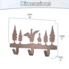 5 Star Super Deals Rustic Wall-Mounted Coat Rack with Wildlife Design - Geese and Trees Silhouette, Durable Metal Hooks, and Compact Organizer - 3 of 3