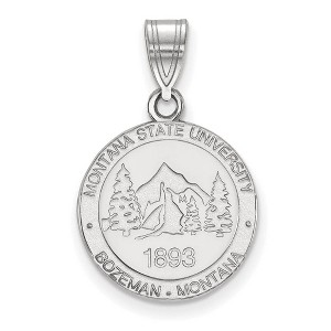 Black Bow Jewelry Sterling Silver Montana State Bobcats NCAA Medium Pendant - 1 of 3