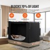 VEVOR Bed Tent, Pongee Fabric, 3 Doors Breathable Tent with 0.37 in Fiber Poles on Bed Privacy, Full Size 70% Blackout Sleeping Bed Canopy, Black - 3 of 4