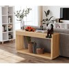ORRD 60" Modern Fluted Console Table with 2 Drawers, Natural Wood Veneer Sofa Table for Living Room & Entryway - 4 of 4
