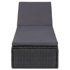 vidaXL Sunlounger Poly Rattan Black and Dark Gray - 2 of 4