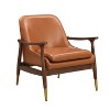 MAYEERTY 29.2'' Mid-Century Chair, Faux Leather Brass-Tipped Legs, Living Room Office, Multi-Color - 4 of 4