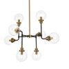 Elegant Lighting Hanson 8 lights pendant in black with brass with clear shade - image 3 of 4