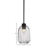 Toltec Lighting Rocklin 1 - Light Pendant in  Matte Black with 6.25" Smoke Shade - 2 of 2