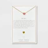 Tiny Tags 14K Gold Plated Heart Chain Necklace - Gold
