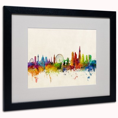 Trademark Fine Art -Michael Tompsett 'London England Skyline VII' Matted Framed