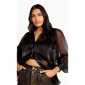 CITY CHIC | Women's Plus Size Iliana Shirt - black - 18W - 1 of 4
