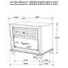 Gulches 3 Drawer Textured Dresser  Wave Textured Panels, P2-Grade MDF, Multi-Functional Design (27.6"W x15.7"D x27.4"H) - 2 of 4