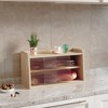 Wooden Breadbox, Double Tabletop Shelf, Countertop Organizer, Food Storage Cabinet With Sliding Doors - 2 of 4