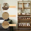 Shoe Storage Cabinet with Hanging Hooks & Flip Drawers, Hidden Shoe Rack - 3 of 4