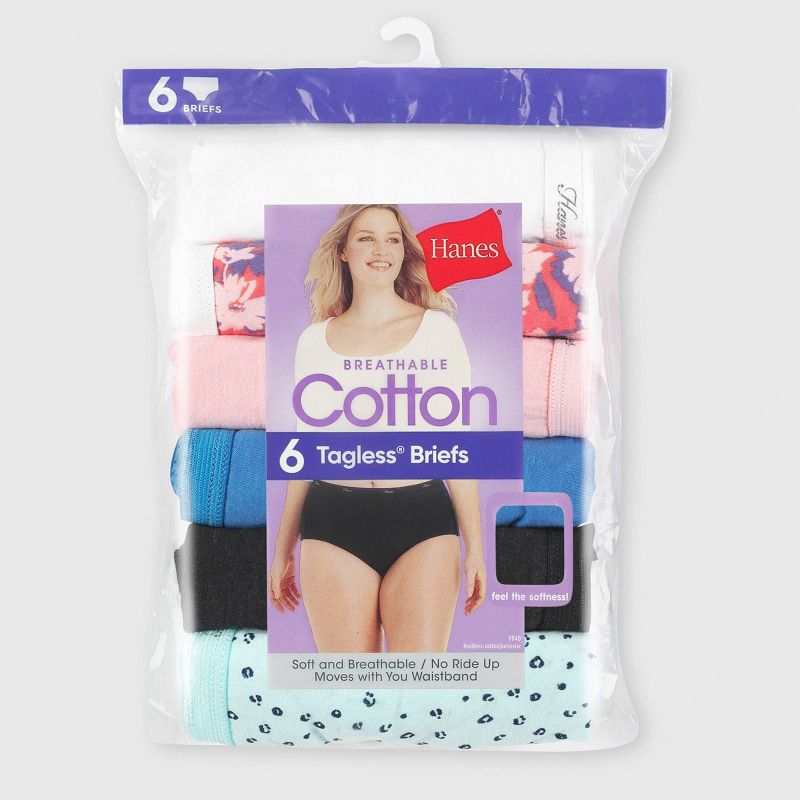 Hanes Women's Core Cotton Briefs Underwear 6pk - Multi, 3 of 6