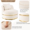 Lyngins Modern Upholstered Velvet Sofa Swivel Chair with Throw Pillow,Accent Chair for Living Room,Bedroom,Office - 4 of 4