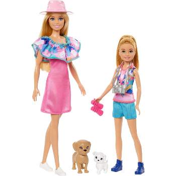 Barbie & Stacie Sister Doll Set with 2 Pet Dogs & Accessories