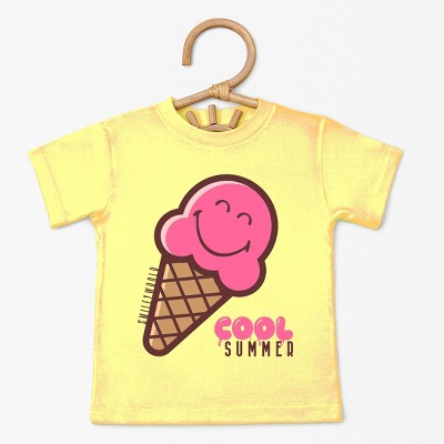 The Juniper Shop SmileyWorld Cool Summer Ice Cream Pink Toddler Short Sleeve Tee