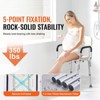 VEVOR Shower Chair, Shower Seat with Back, Non-slip Bathroom Bench Bath Chair for Elderly Disabled Handicap, 350 LBS Capacity,White - 3 of 4