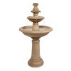 Alpine Corporation 42" Ivory Pineapple Tiered Fountain: Outdoor Garden Water Feature, Electric Cement Fountain - 3 of 4